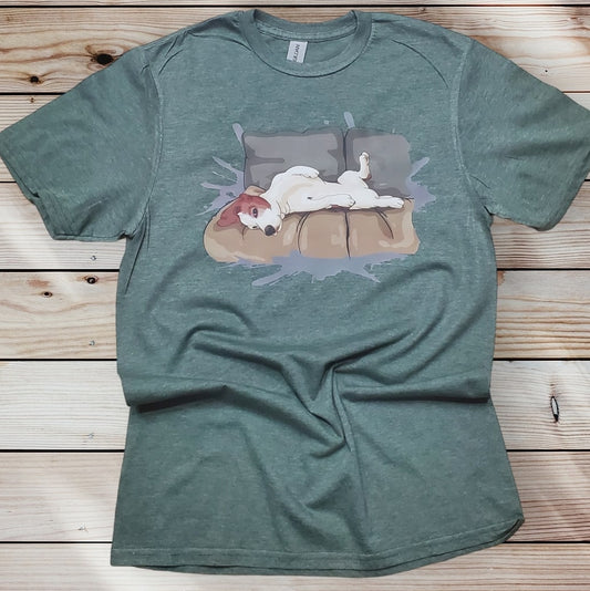 Basset Hound Chillin on Couch T Shirt