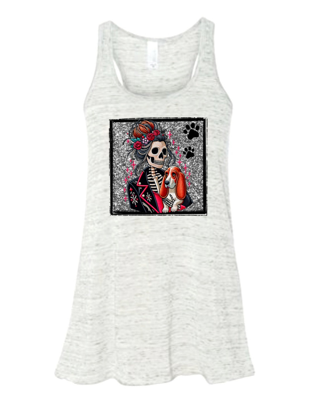 Basset Hound Skelly Mom Women's Tank Top