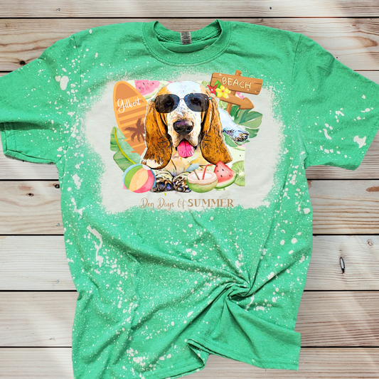 Basset Hound Dog Days of Summer Unisex T shirt 👕