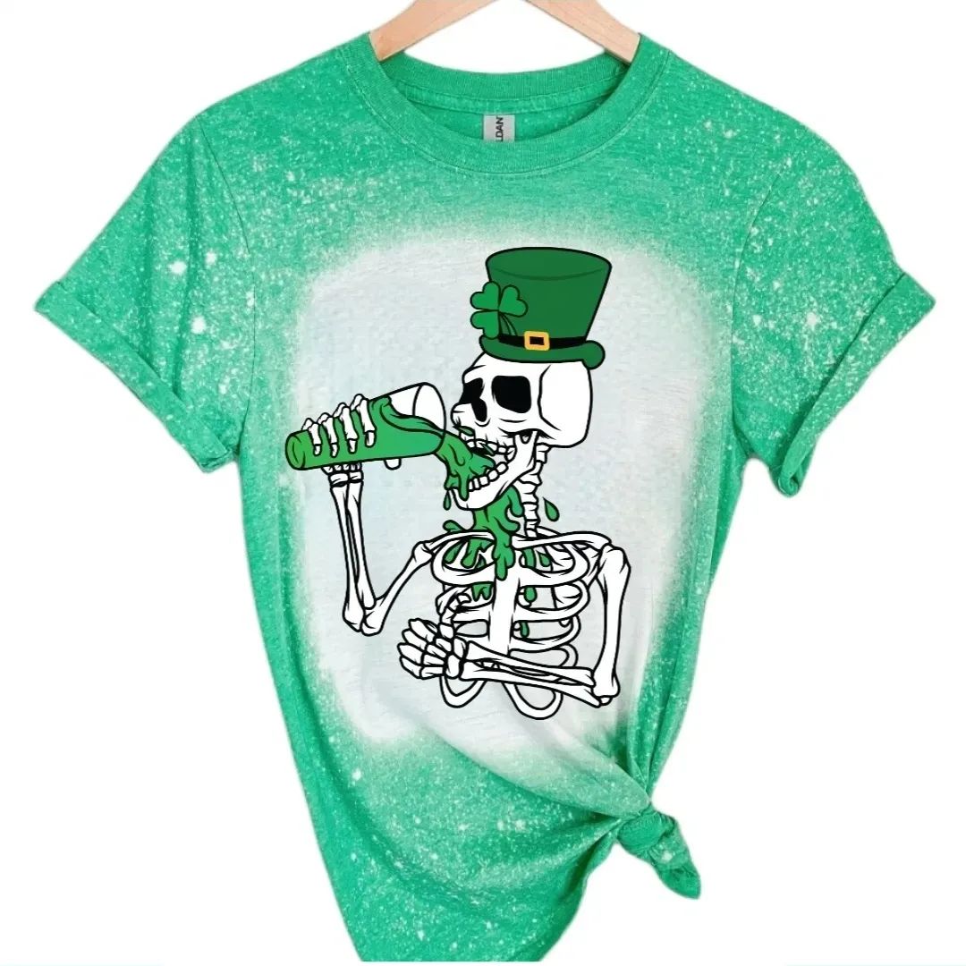 St. Patty's Skelly Green Beer T Shirt