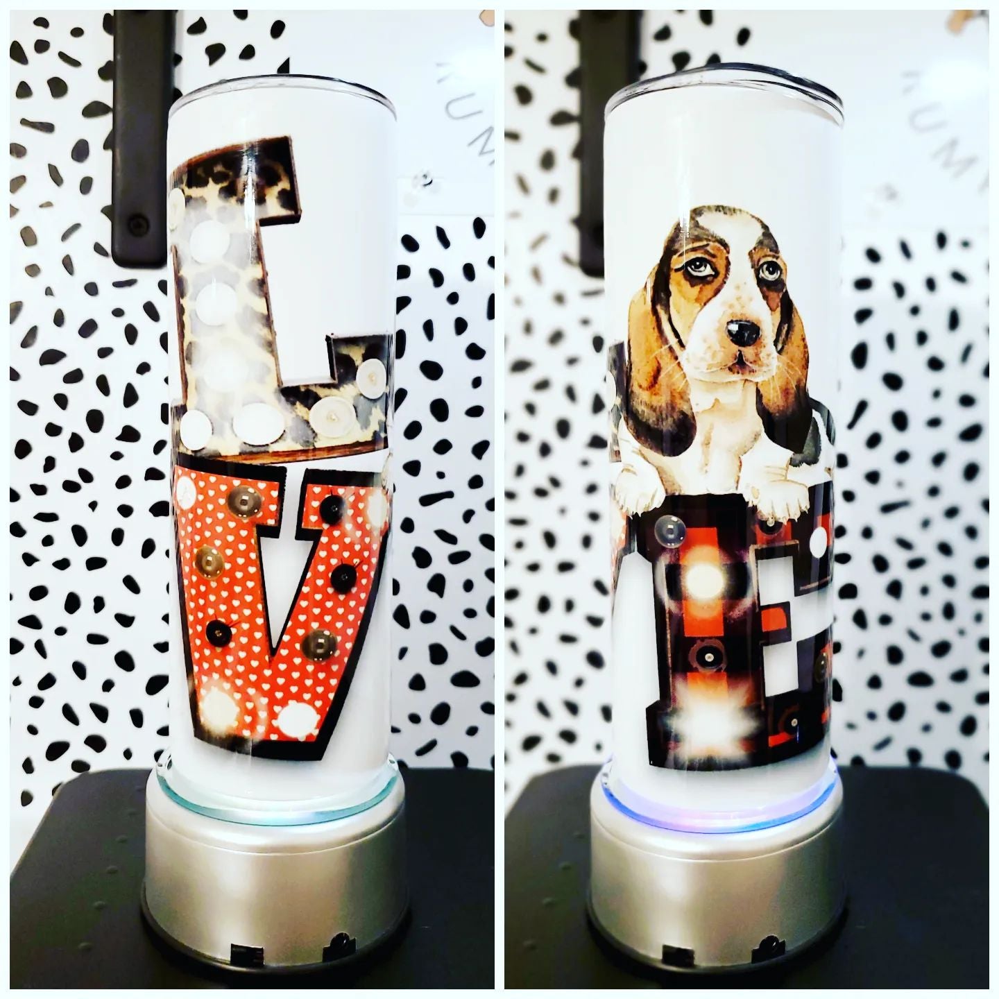 Basset Love Skinny Tumbler Valentine