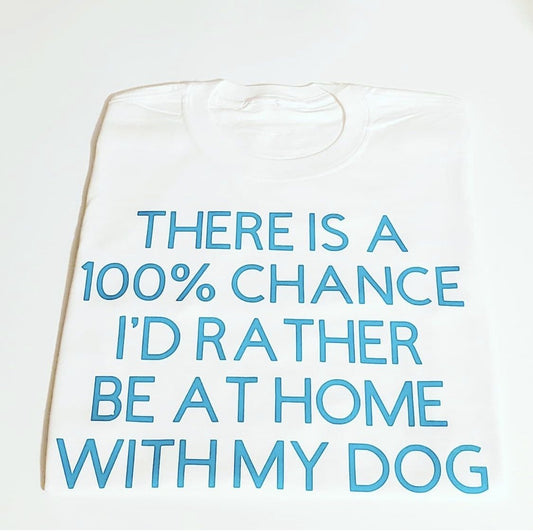 There is a 100% chance I'd rather be at home with my dog