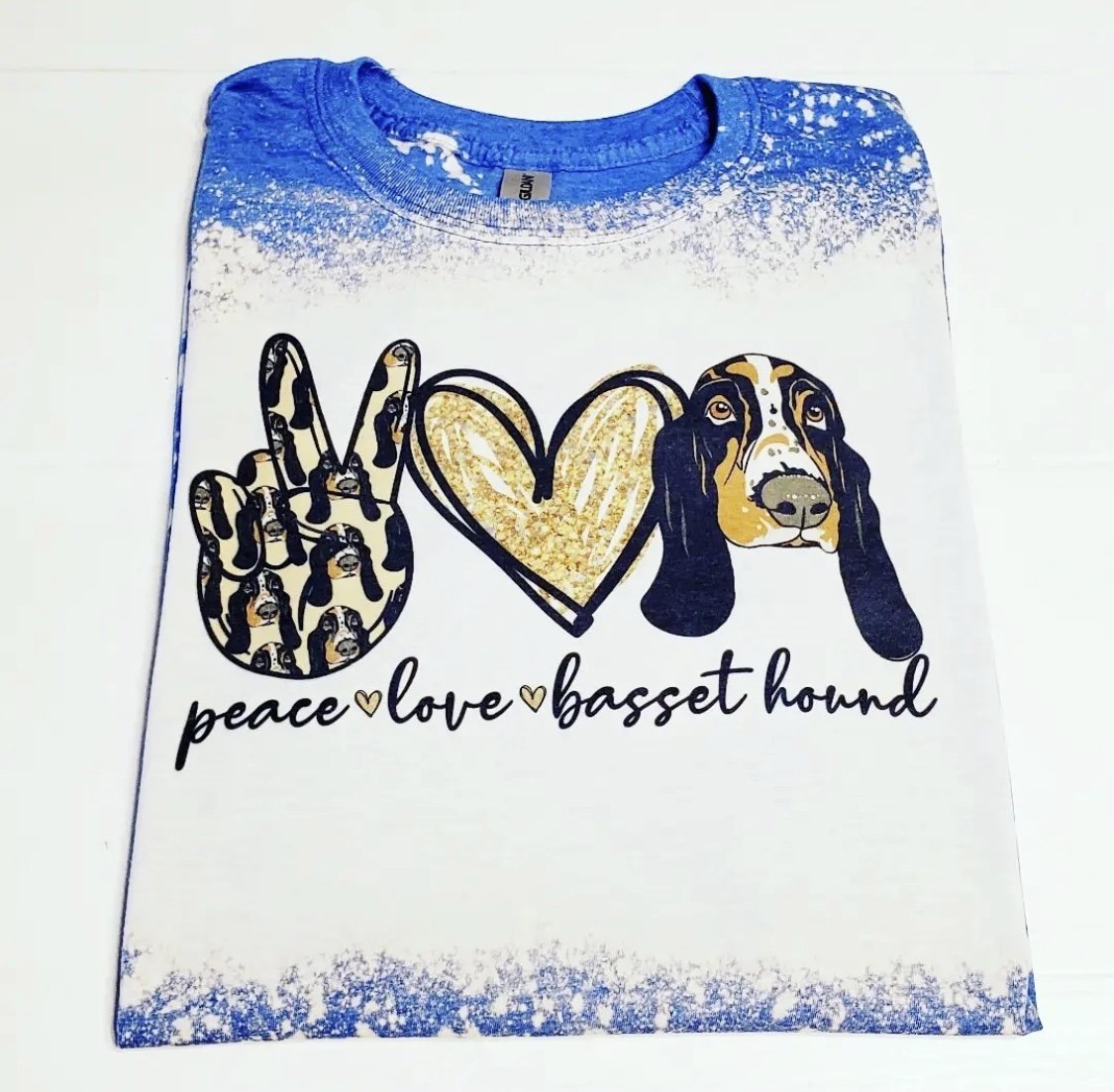 Peace, Love, Basset Hound T Shirt